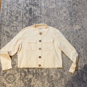 Sezane Betty Ecru Cardigan size medium EUC